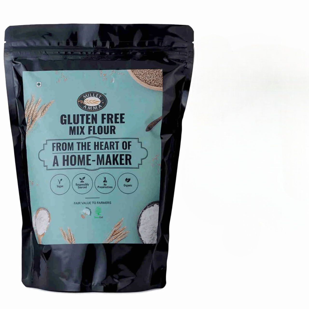 Millet Flour | Multi Millet Flour (Made With Unpolished Grains) - 100% Millet Flour - Gluten Free & No Added Preservatives - Millet Amma - 1000gm