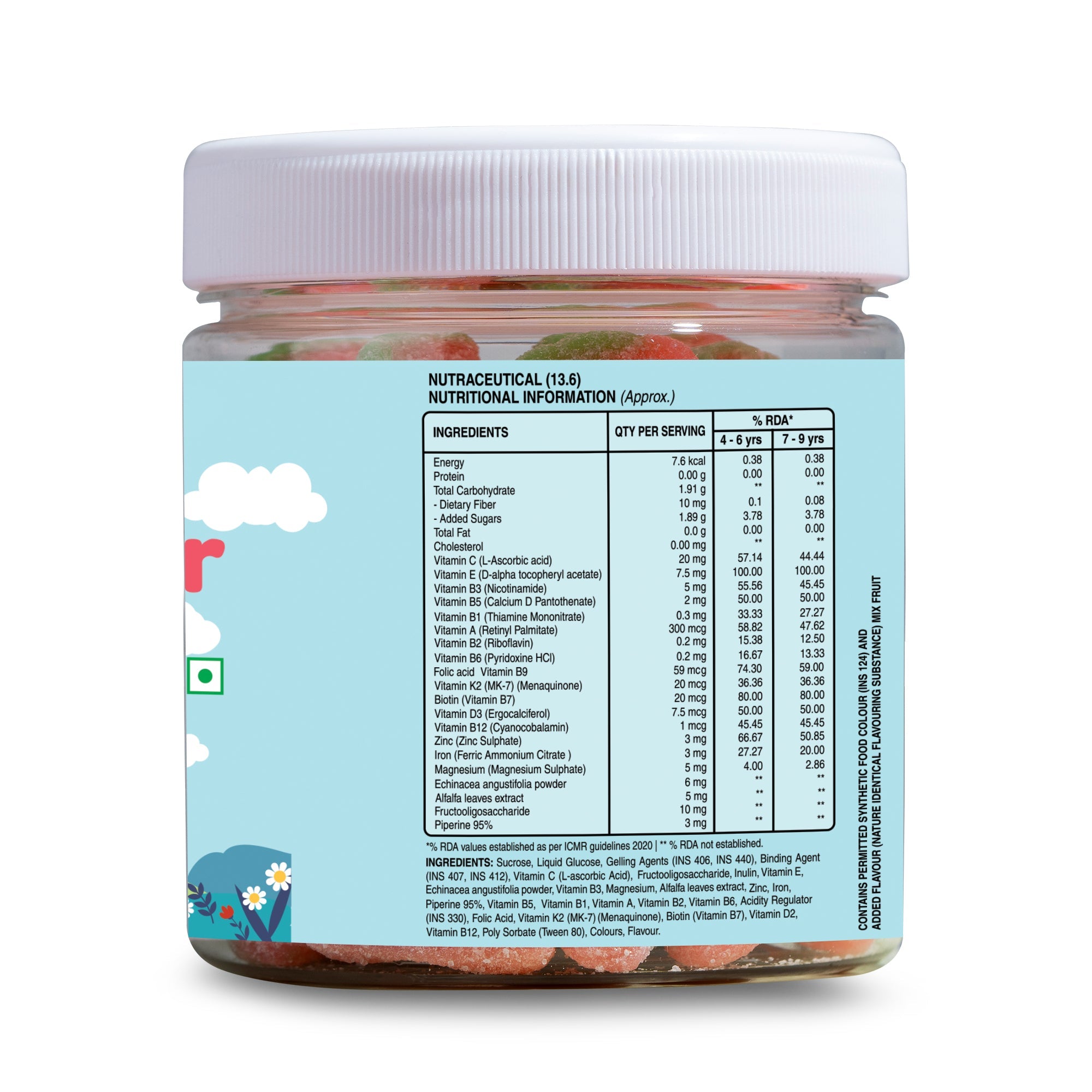 Multivitamin Gummies | (With Ashwagandha) - For Kids - Support Growth And Development, Enhance Cognitive Function & Boost Immunity - Pure Nutrition - 30 Gummies