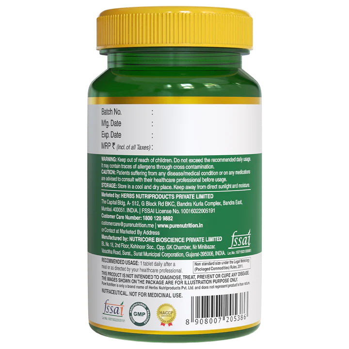 Multivitamin | (With 37+ Vitamin, Minerals & Herbs) – For Women – Boosts Immunity & Protects Against Bone Loss – Pure Nutrition -(1500mg) - 60 Capsules