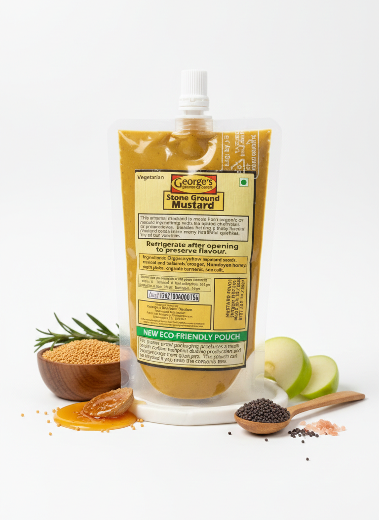 Mustard Paste| Stone Ground Mustard Paste - Honey & Balsamic -Delightfully Exotic Mustard Sauce-Organic Ingredient - George&