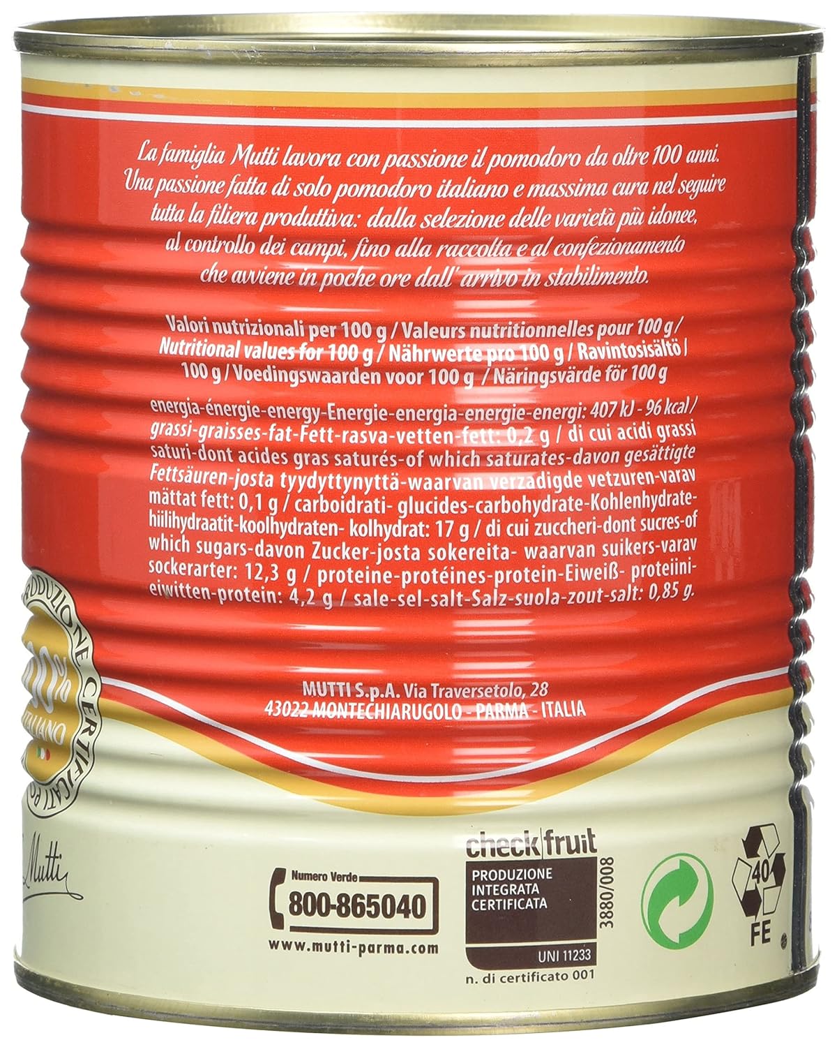Tomato Paste | Double Concentrated - 100% Italian - Mutti - 400gm