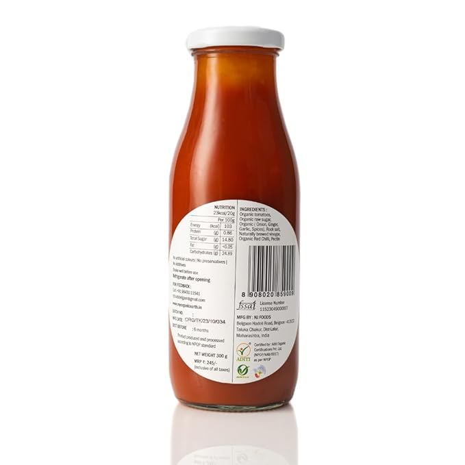 Tomato Ketchup | Organic - Chemical Free, No Artificial Colours & Preservatives – My Organic Earth – 950gm