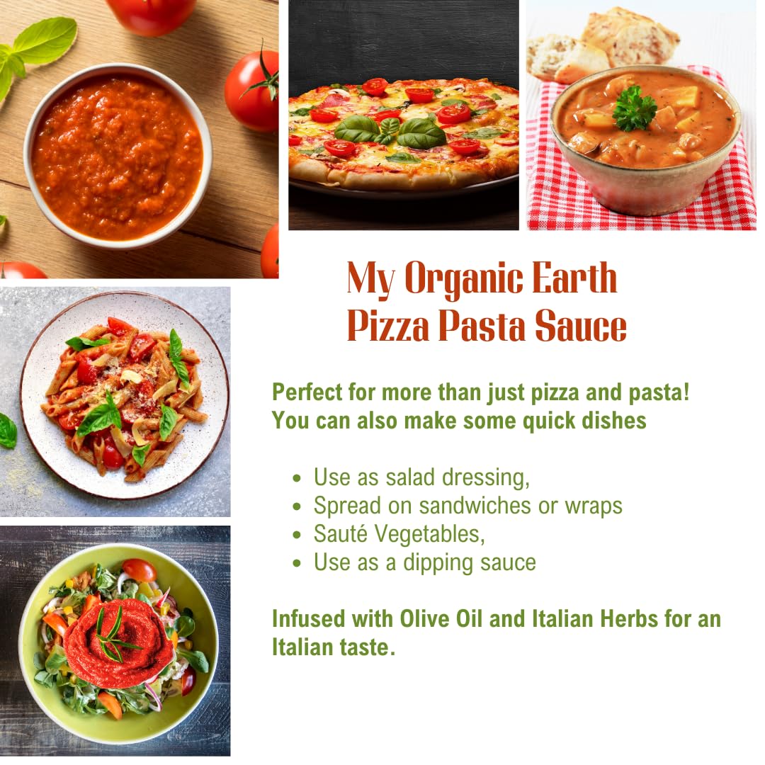 Pizza Pasta Sauce - Organic - Chemical Free, No Added Sweeteners, Preservatives, Synthetic Colours & Essence - My Organic Earth - 300gm