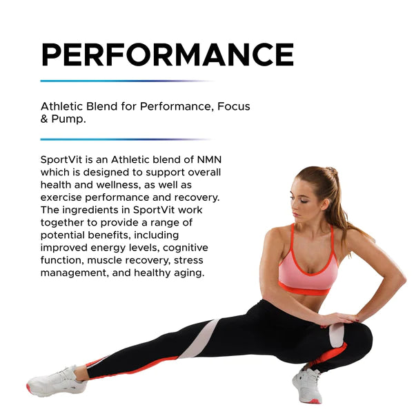 SportVit | NMN Blend For Performing Athletes - Vegan, Gluten Free, Soy Free, Sugar Free &  Dairy Free - Decode Age - 30 Veg Capsules