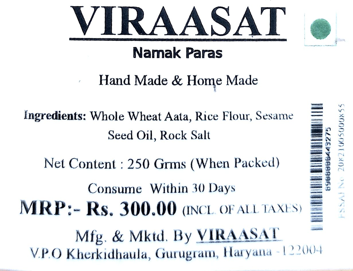 Namak Paras | 100% Natural - No Added Preservatives - Viraasat - 250gm