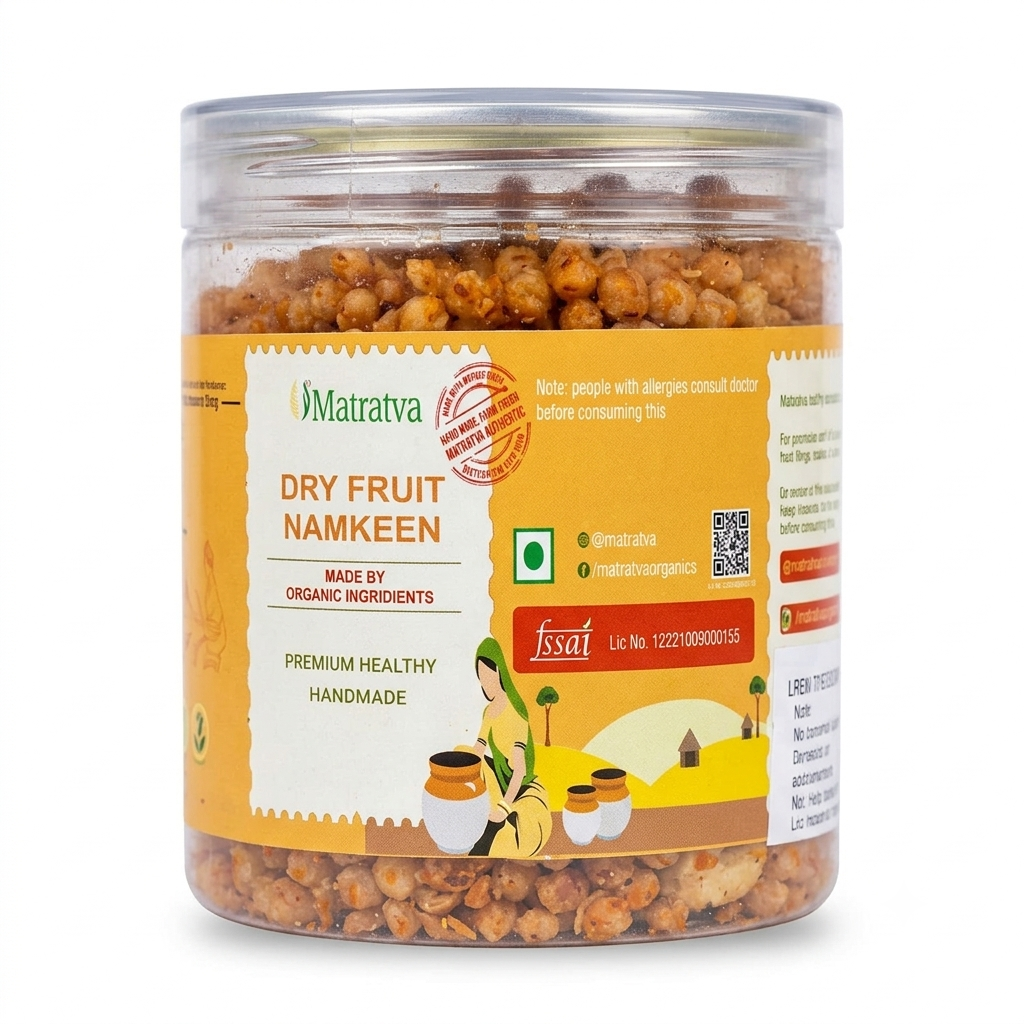Namkeen | Dry Fruit Namkeen -Made By Organic Ingridients -Immunity Booster- Free Preservatives – Matratva – 250gm