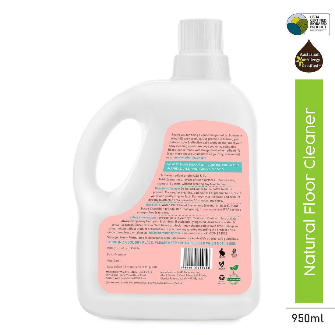 Natural Floor Cleaner Citrus Fresh - Windmill Baby - 950ml