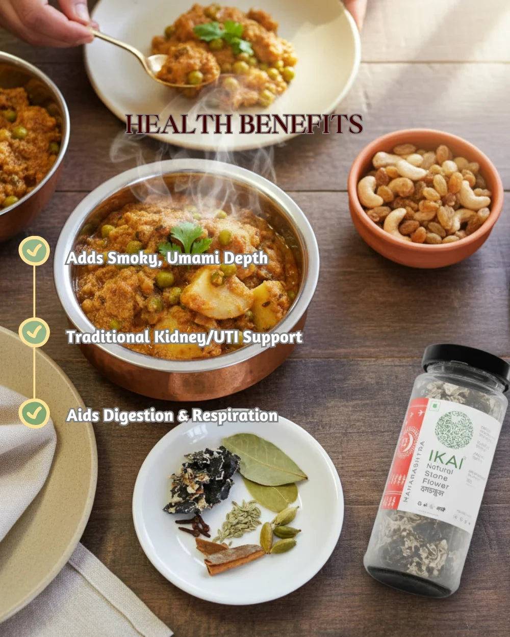 Natural Stone Flower (Dagad Phool) -Stimulate Digestive Enzymes and Support Healthy Digestion - No Preservatives- Ikai Organic – 25gm