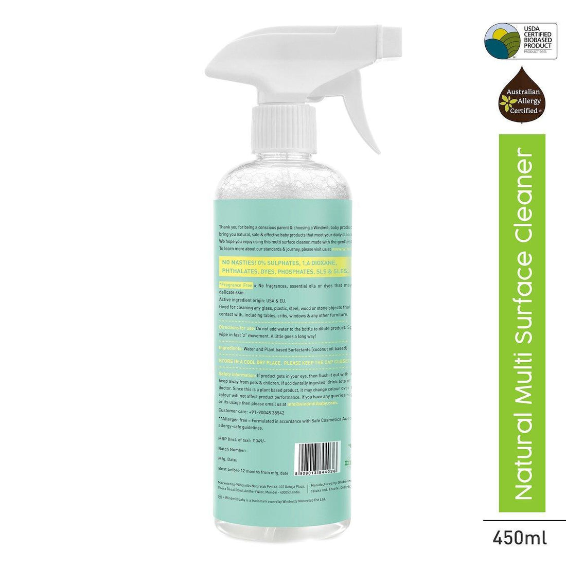 Natural Toy and Surface Cleaner - Windmill Baby - 450ml