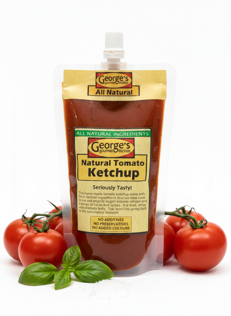 Ketchup| Natural Tomato Ketchup -Natural Ingredients- No Additives, No Preservatives & No Added Colours - George&