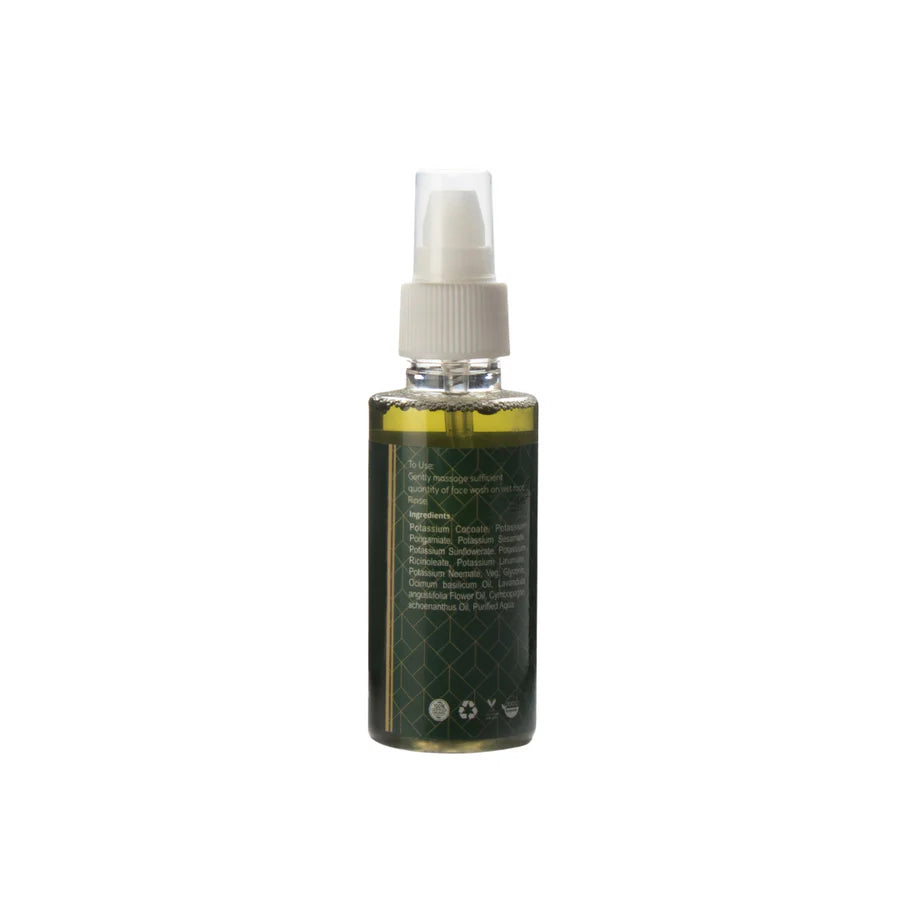 Organic Neem Basil Face Wash - Rustic Art - 100ml