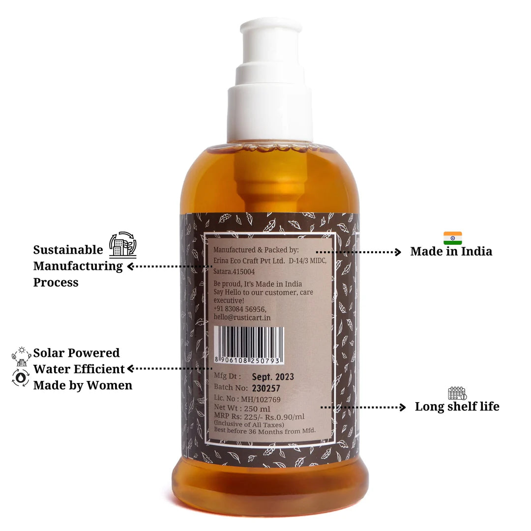 Hand Wash | Orange Neem Hand Wash - Organic - Rustic Art - 250ml