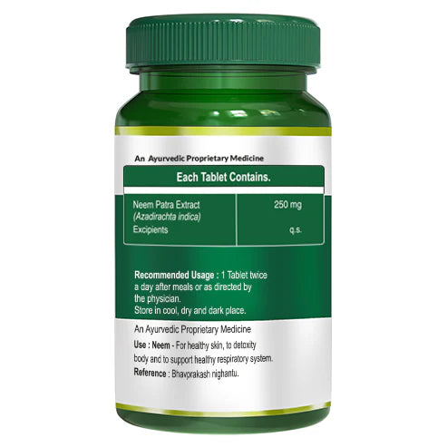 Neem Tablets | Supports Healthy Skin and Boosts Immunity – 250mg – Pure Nutrition – 60 Vegetarian Tablets