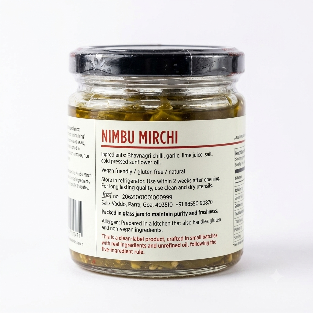 Nimbu Mirchi (Moroccan Style)-Spicy Delight - 100% Natural - Vegan & Gluten Free-No Preservative - GOAJARS - 180gm
