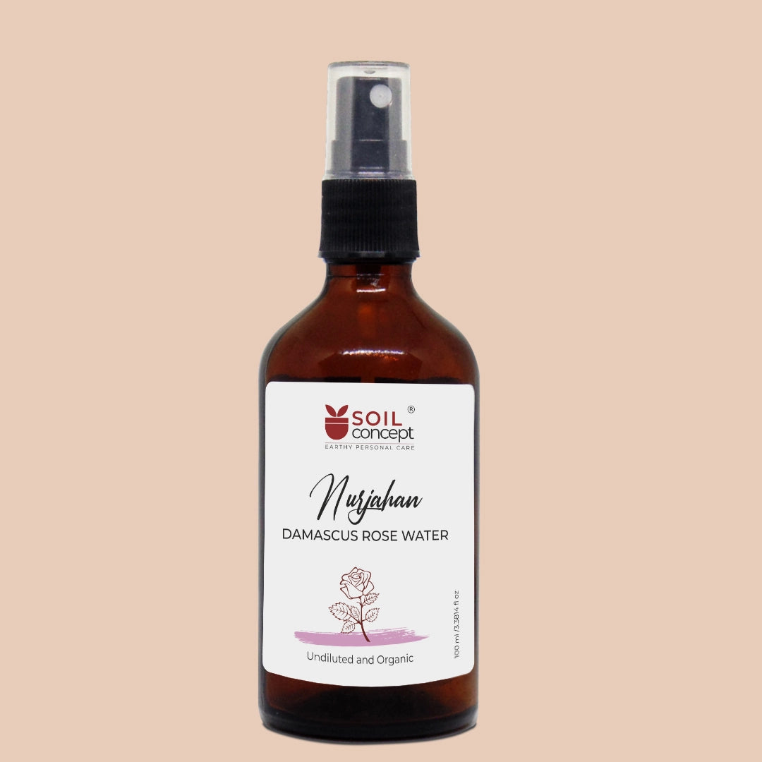 Rose Water | Noorjahan Damascus Rose Water - Chemical Free - Soil Concept - 50ml