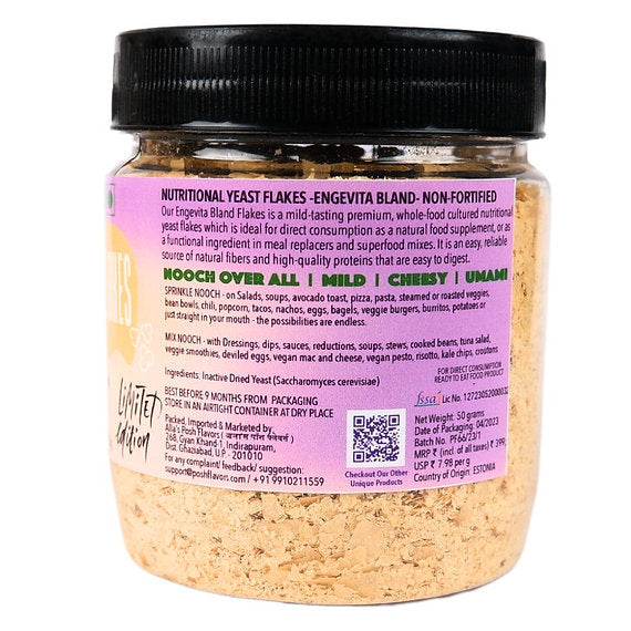 Yeast | Nutritional Yeast Flakes - Grater Than Cheese - Non Synthetic - Non Fortified - Vegan, Gluten Free, No Added Sodium, GMO Free, Preservatives Free, Dairy Free & No MSG – Posh Flavor – 60gm
