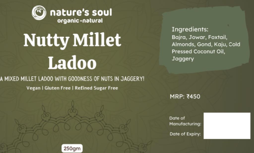 Ladoo | Nutty Millet (A Mixed Millet Ladoo With Goodness Of Nuts In Jaggery) - Vegan, Gluten Free & Refined Sugar Free - Nature&