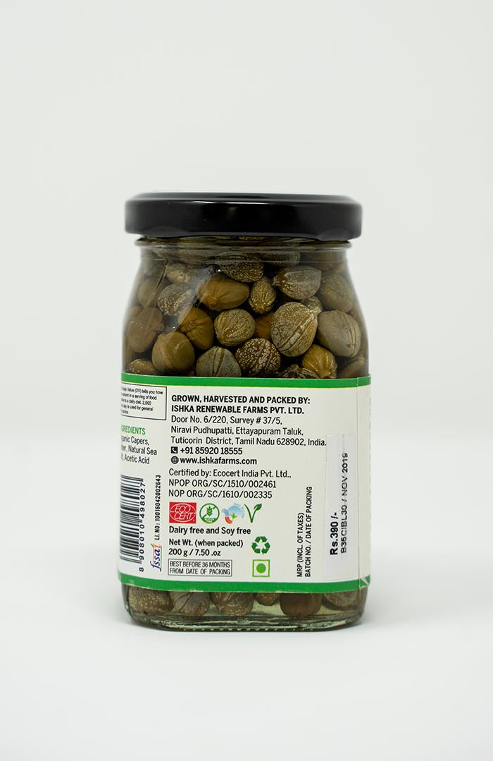 Capers Capotes in Brine – Ishka Farms – 200gm