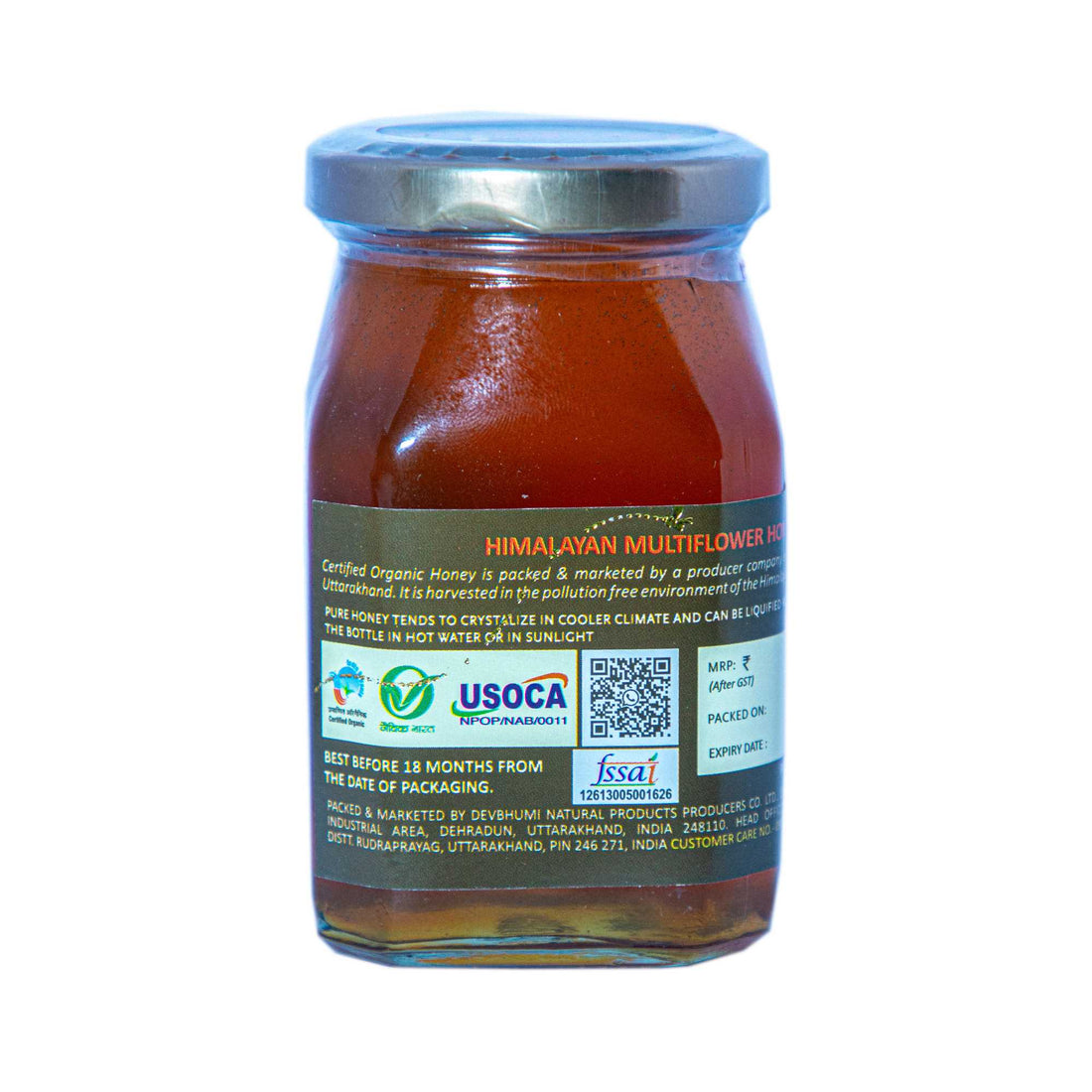 Certified Organic Honey – DevBhumi – 250gm