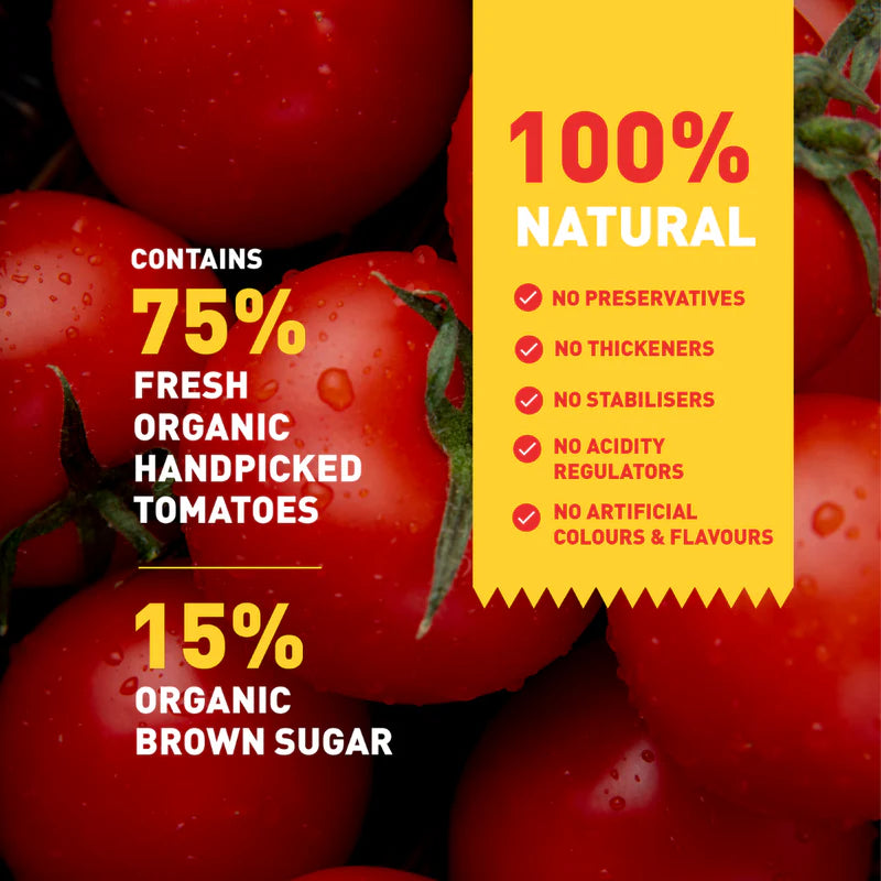 Sauce | Organic Hot & Sweet Sauce - Certified Organic - 100% Natural - No Preservatives, Thickeners, Stabilisers & No Artificial Colours And Flavours - Zama Organic - 330gm