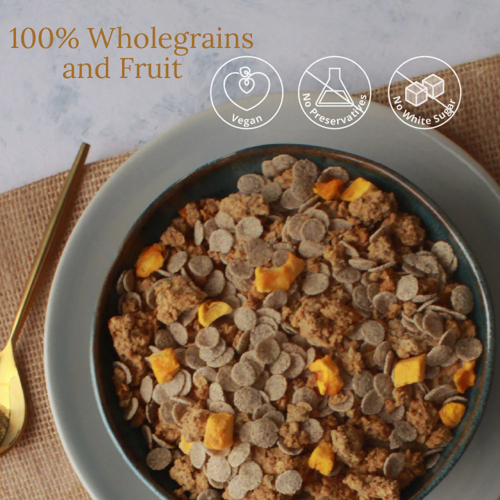 Oat Clusters & Multigrain Flakes With Mango - Wingreens Harvest - 350gm