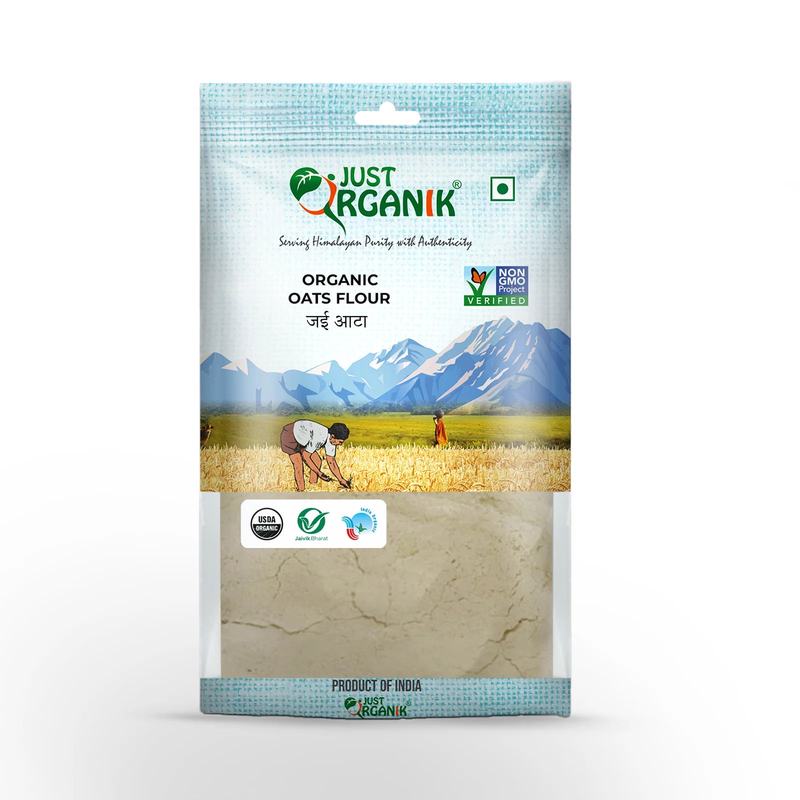 Flour | Oats Flour - USDA Organic - Gluten Free - Just Organik – 500gm