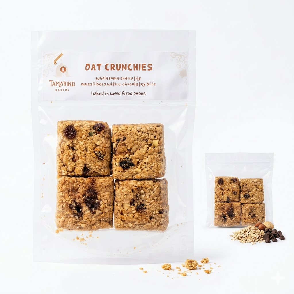Oat Crunchies -Baked in Wood Fired Ovens – Tamarind Bakery – 200gm