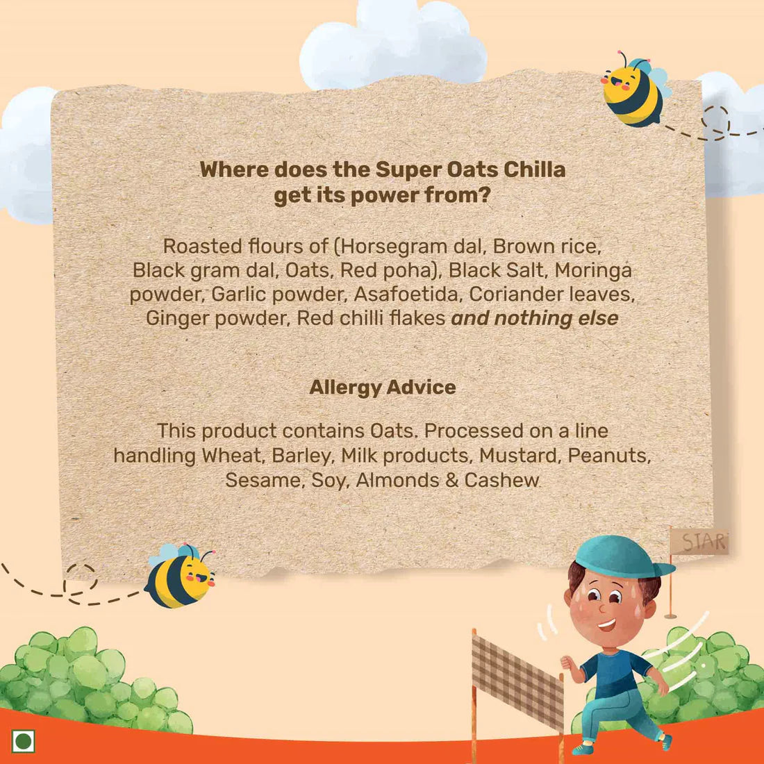 Oats Chilla | Super (With Brown Rice & Red Poha) - Age 2 + - Natural - Preservatives Free & Rich In Antioxidant - Conscious Food - 200gm