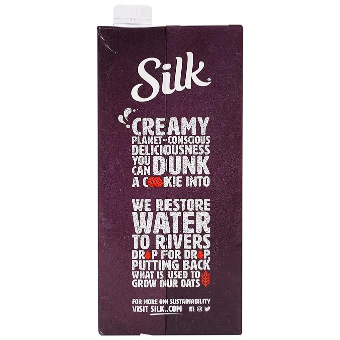 Oats Milk | Original - Smooth & Creamy – Vegan, Gluten Free, Dairy Free, No Added Artificial Flavors & No Added Colors - Silk – 946ml