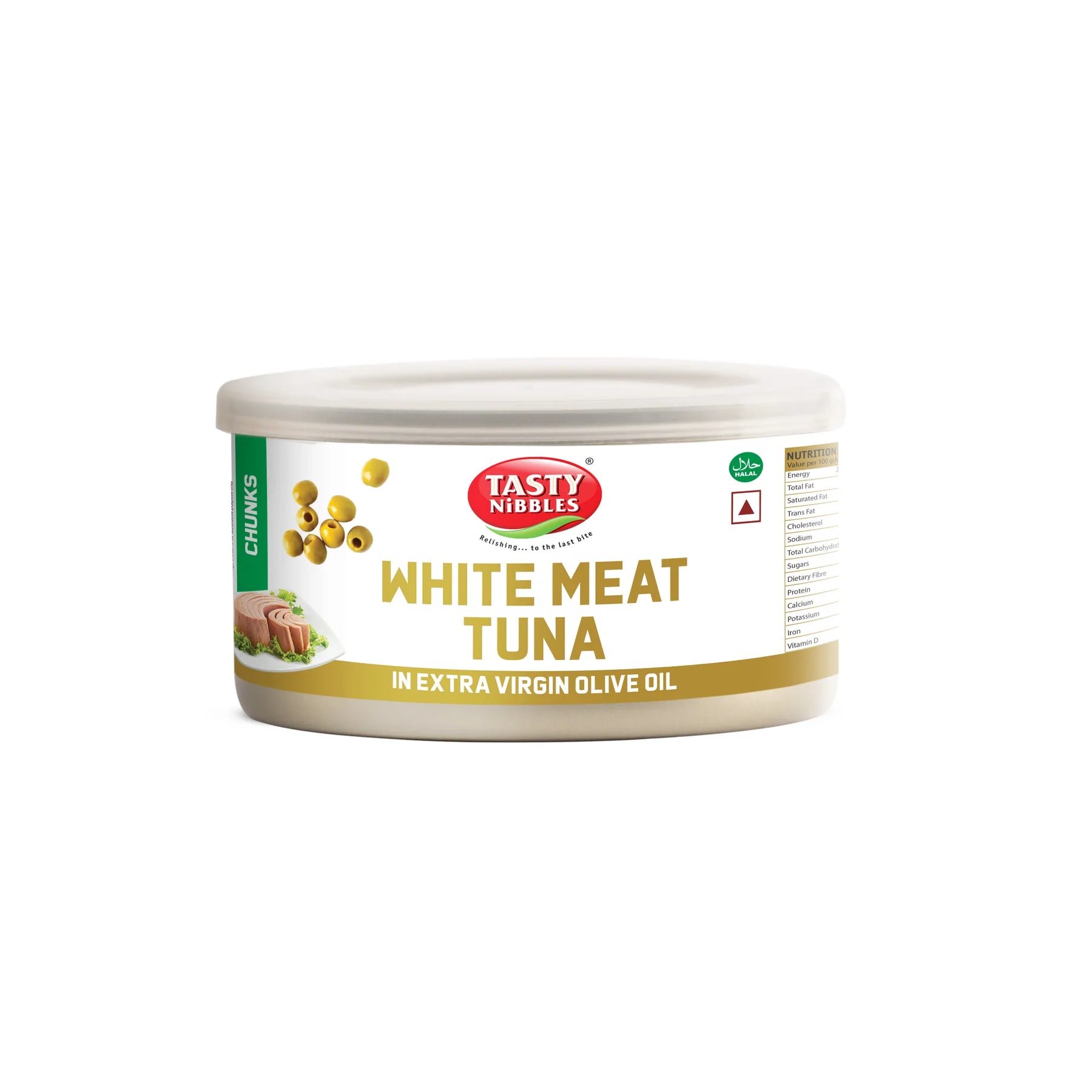 Tuna | White Meat Tuna In Extra Virgin Olive Oil – Tasty Nibbles – 185ml