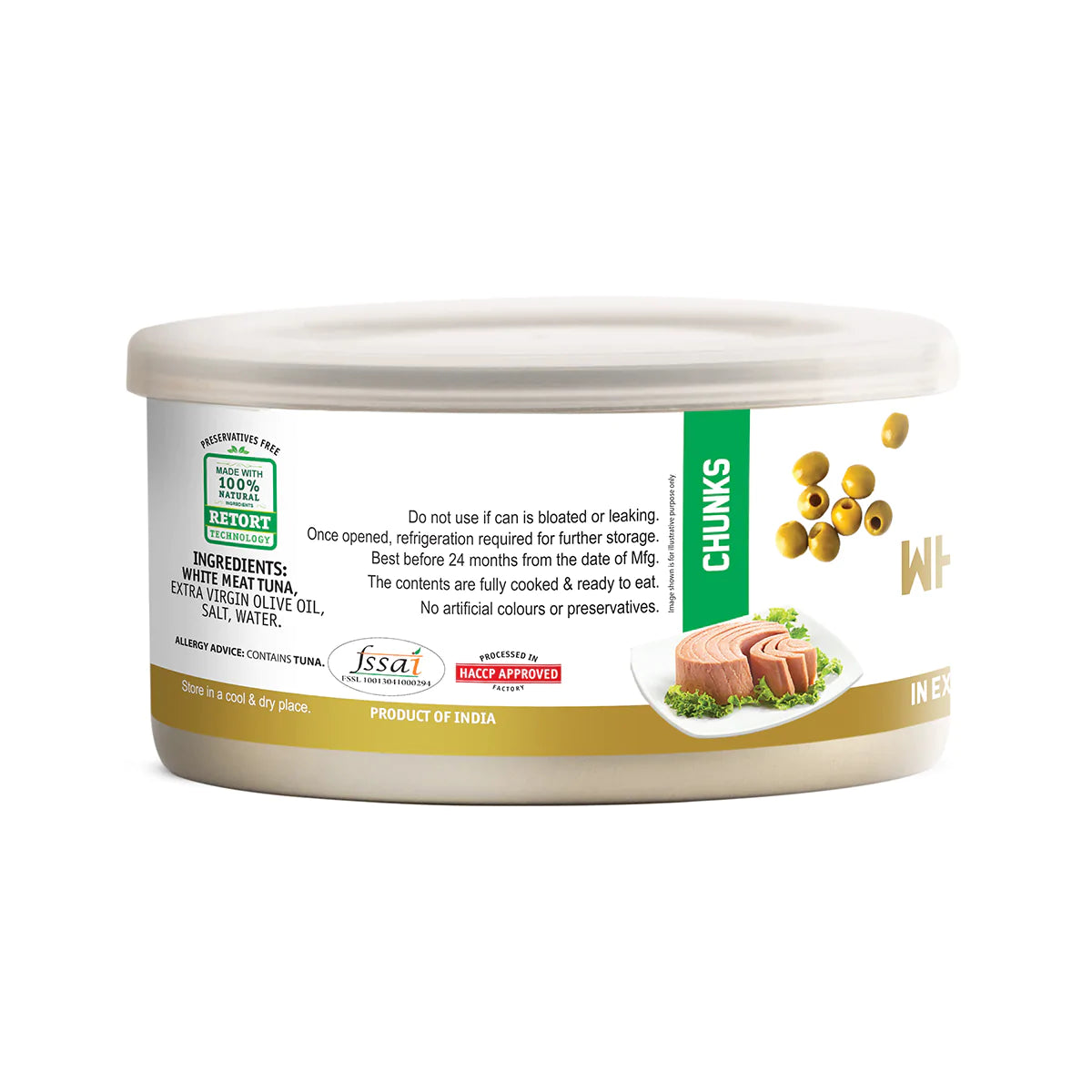 Tuna | White Meat Tuna In Extra Virgin Olive Oil – Tasty Nibbles – 185ml