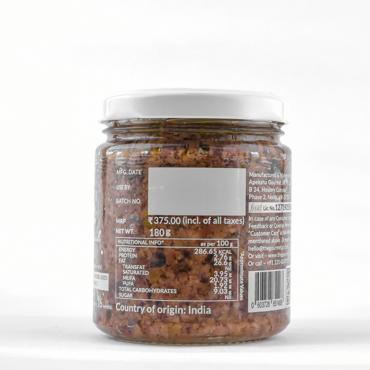 Olive Tapenade  - Vegan, Gluten Free, Sugar Free & Nut Free - The Gourmet Jar - 180gm