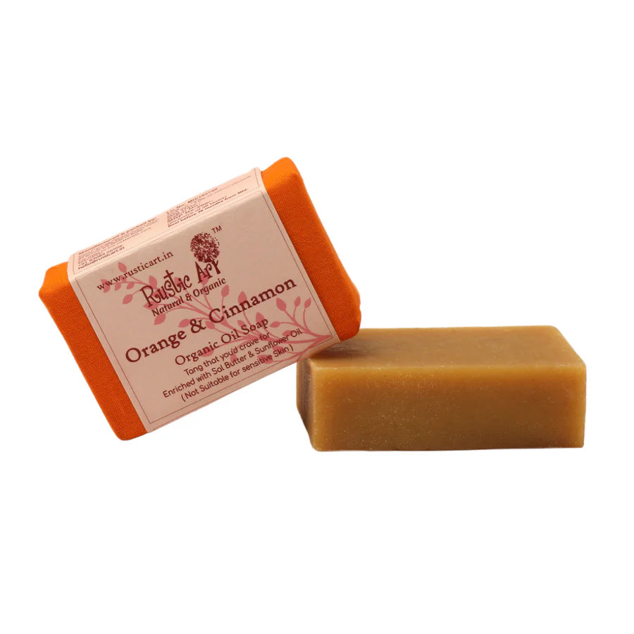 Soap | Orange & Cinnamon Soap - Rustic Art - 100gm
