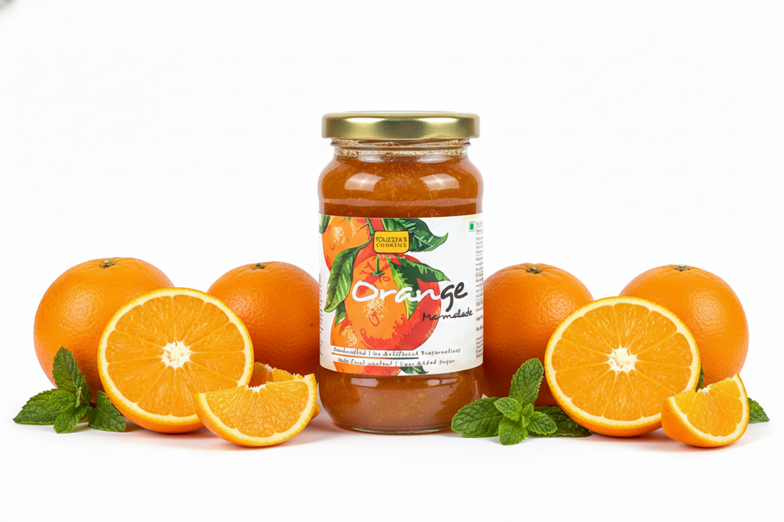 Orange Marmalade | 100% From Natural Ingredients - All Natural - No Added Chemical & No Added Preservatives - Fouziya Cooking - 225gm