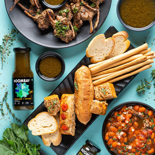 Oregano + Thyme (Herby Earthy Zesty) - Dressing - Roast, Stem, Dip - Natural - Indian - Gluten Free, No Refined Sugar & No Bad Oil - Boombay - 220gm