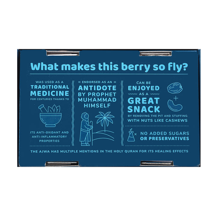 Dates | Organic Ajwa Dates – Saudi Arabia Origin - No Added Sugar - Flyberry – 400gm