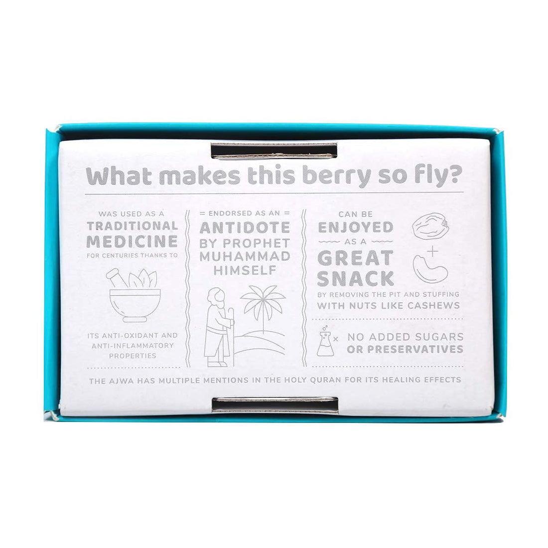 Dates | Organic Ajwa Dates – Saudi Arabia Origin – No Added Sugar – Flyberry – 800gm