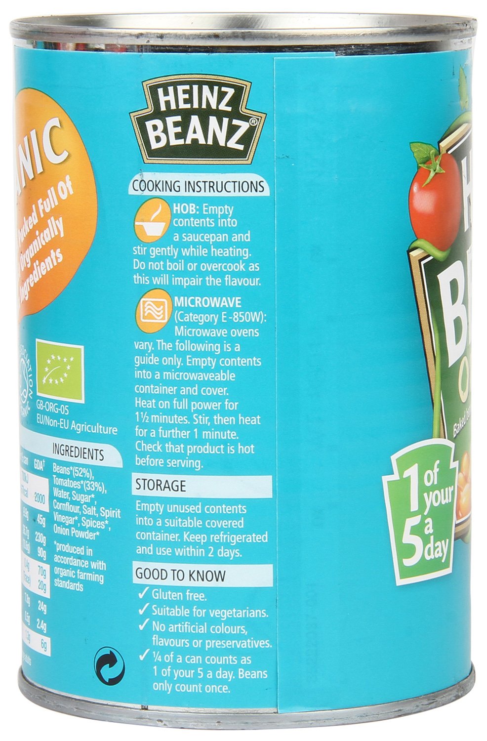 Organic Beans - High In Protein - Heinz - 415gm