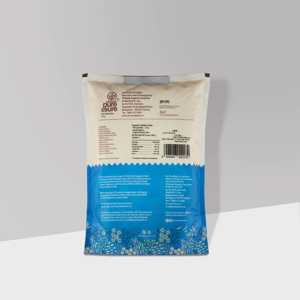 Rice | Broken - Organic - Pure And Sure - 1000gm