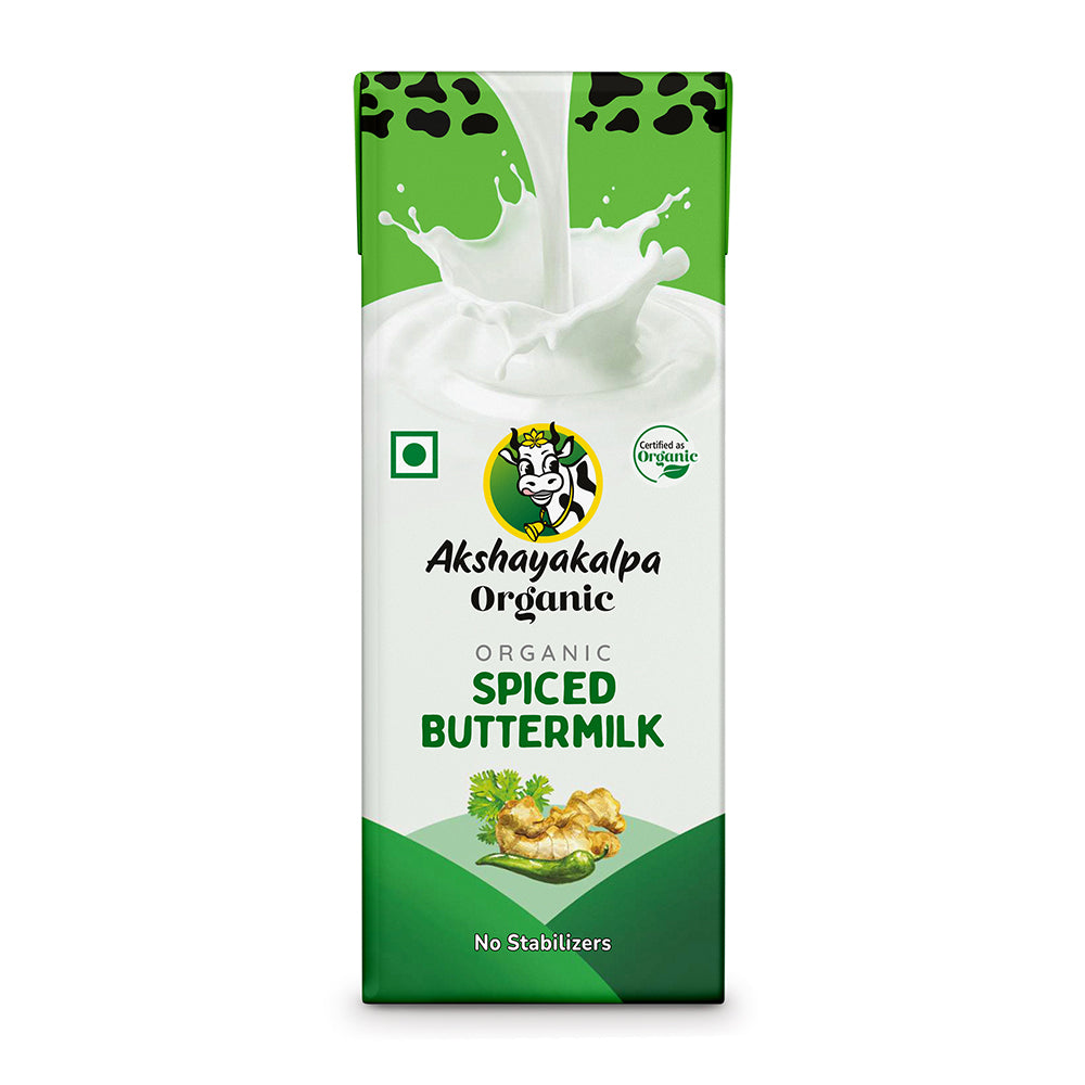 Buttermilk | Spiced – Certified Organic – No Stabilizers & Antibiotic Free – Akshayakalpa – 200ml