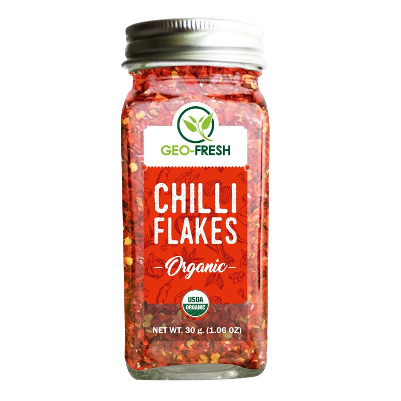 Chilli Flakes | USDA Organic - Geo-Fresh Organic - 30gm