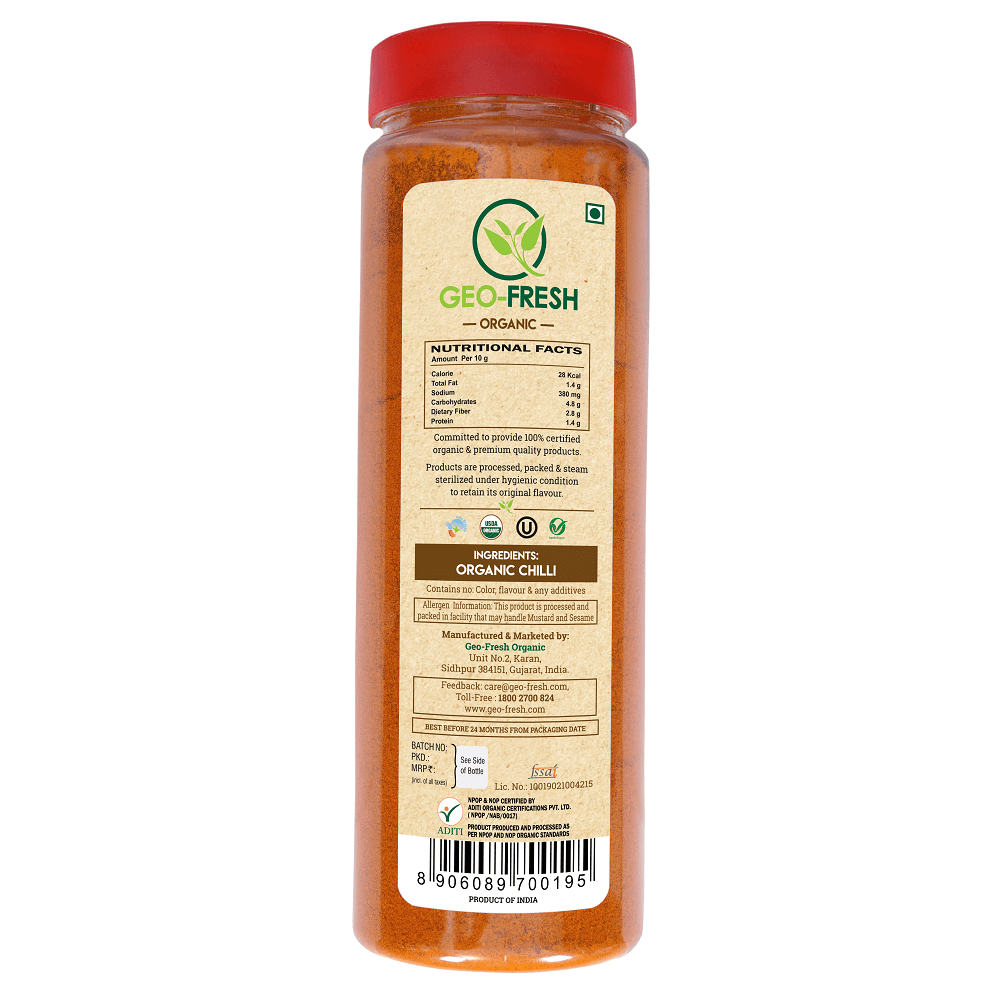 Chilli Powder | USDA Organic - Geo Fresh - 200gm