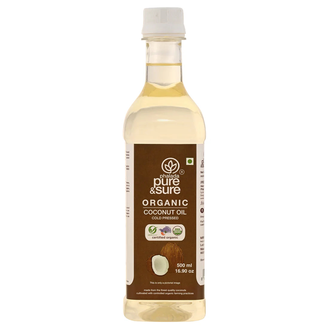 Coconut Oil | - Cold Pressed - Organic - Indian - Pure and Sure - 500ml