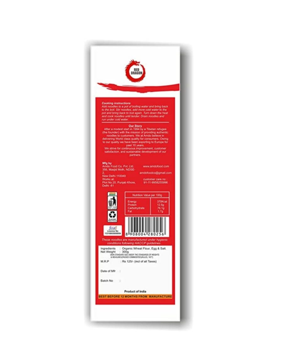 Organic Egg Noodles - Red Dragon - 300gm