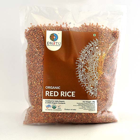 Rice | Germinated Red Rice – Dhatu Organic – 500gm