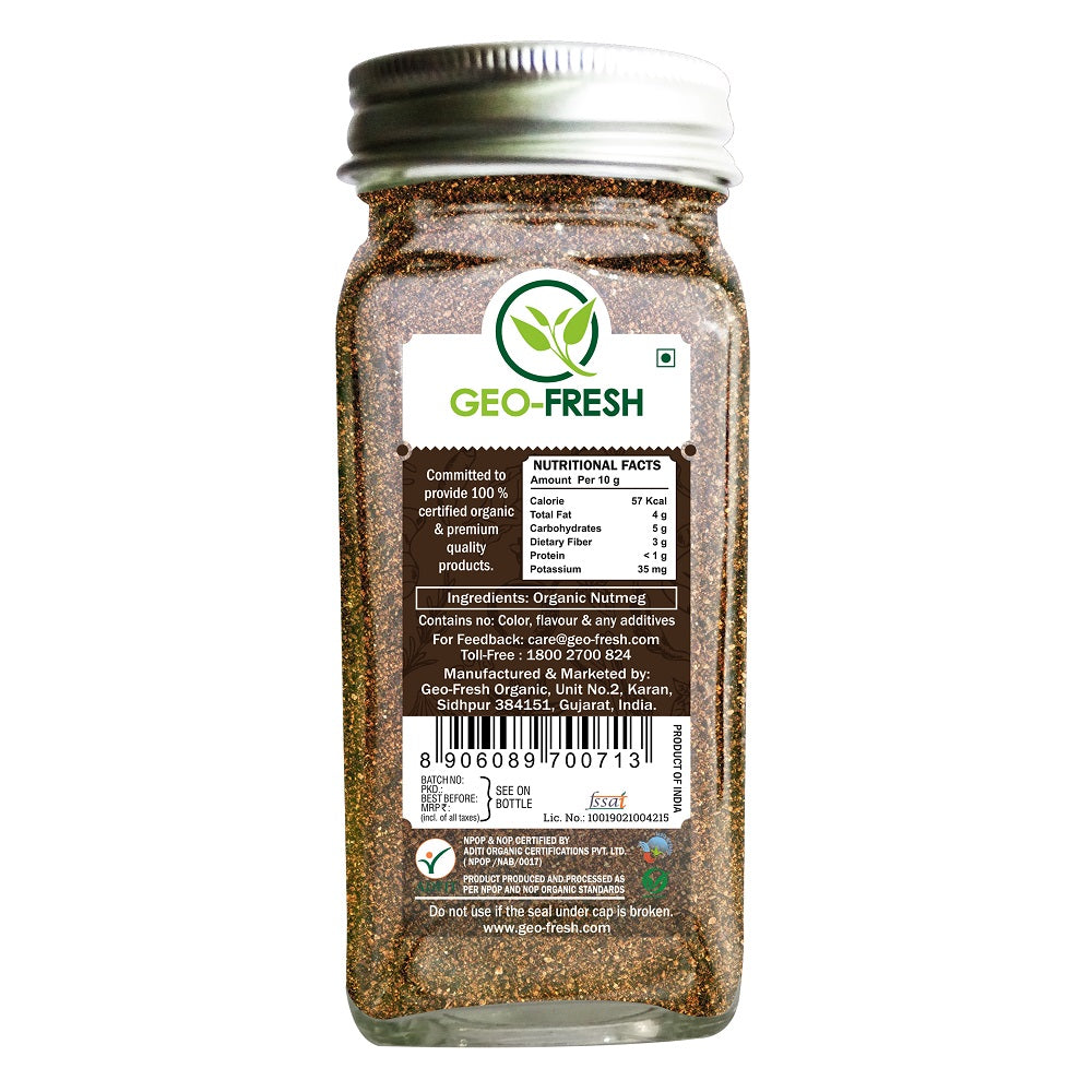 Nutmeg Powder | USDA Organic - Geo-Fresh - 50gm