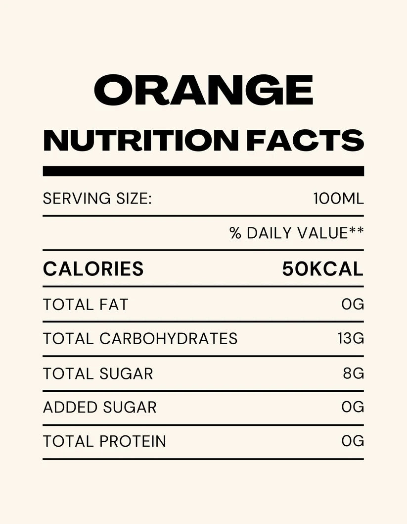 Juice | Orange Juice – Cold Pressed – USDA Organic - No Added Sugar, No Concenterate & No Added Flavour - Rus Organic – 200ml