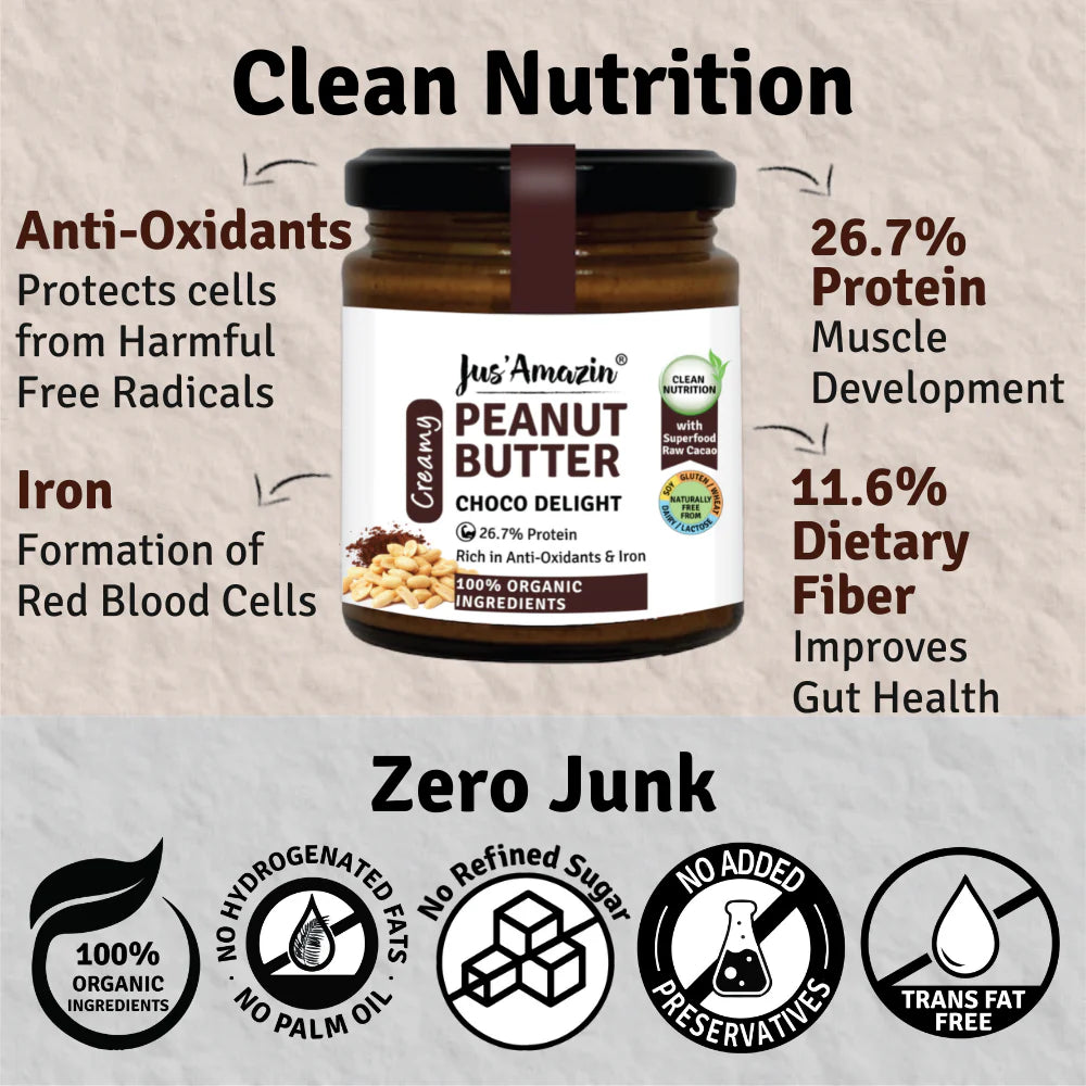 Organic Peanut Butter Choco Delight - Jus&