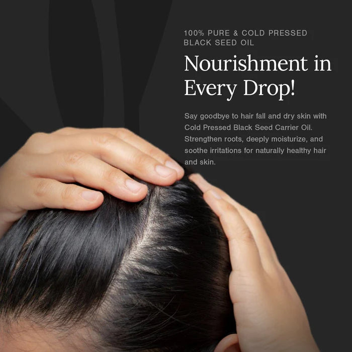 Hair Oil | Organic Black Seed (Kalonji Oil) - 100% Pure & Cold Pressed - Vegan, Cruelty Free & No Synthetic Fragrances - Juicy Chemistry - 100ml