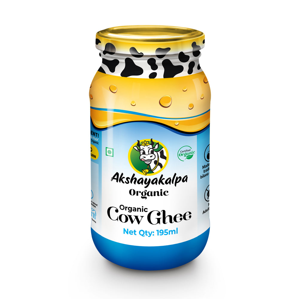 Ghee | Organic Cow Ghee - Certified Organic - No Adulterants - Akshayakalpa - 450ml